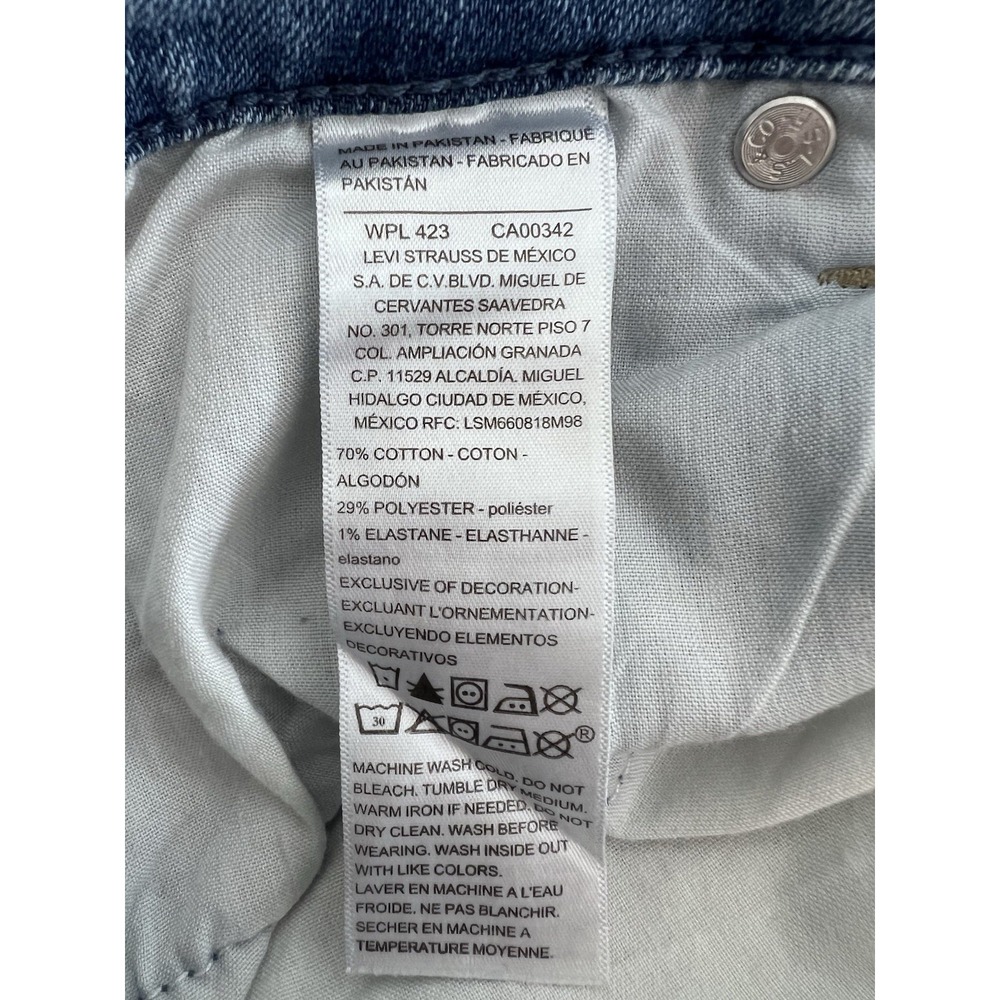 Signature By Levi Strauss & Co. Womens Blue Mid Rise Skinny Jeans 22 - W25 - Picture 6 of 11